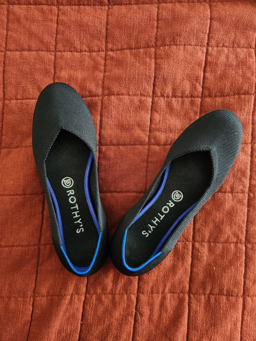 Rothy's Black Knit Slip-On Flats